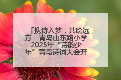 携诗入梦，共绘远方—青岛山东路小学2025年“诗韵少年”青岛诗词大会开幕畅游诗词之海