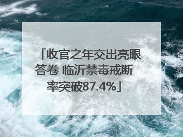 收官之年交出亮眼答卷 临沂禁毒戒断率突破87.4%