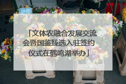文体农融合发展交流会暨国鉴臻选入驻签约仪式在鹤鸣湖举办