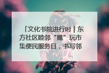 文化书院进行时｜东方社区睦邻“摊”玩市集便民服务日，书写邻里共生新篇章