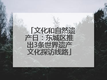 文化和自然遗产日：东城区推出3条世界遗产文化探访线路
