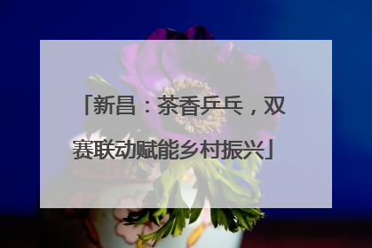 新昌：茶香乒乓，双赛联动赋能乡村振兴