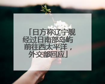 日方称辽宁舰经过日南部岛屿前往西太平洋，外交部回应