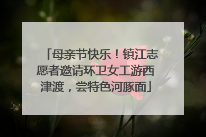 母亲节快乐！镇江志愿者邀请环卫女工游西津渡，尝特色河豚面