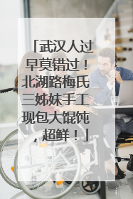 武汉人过早莫错过！北湖路梅氏三姊妹手工现包大馄饨，超鲜！