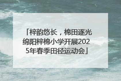 梓韵悠长，棉田逐光 绵阳梓棉小学开展2025年春季田径运动会