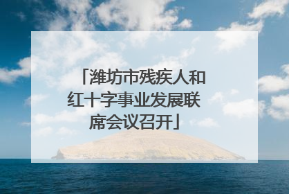 潍坊市残疾人和红十字事业发展联席会议召开