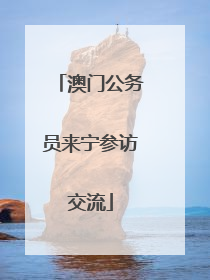 澳门公务员来宁参访交流