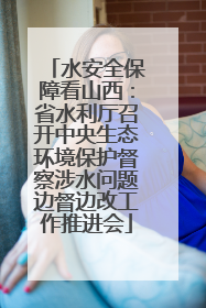 水安全保障看山西：省水利厅召开中央生态环境保护督察涉水问题边督边改工作推进会