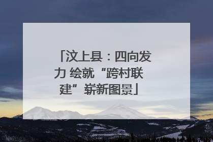 汶上县：四向发力 绘就“跨村联建”崭新图景