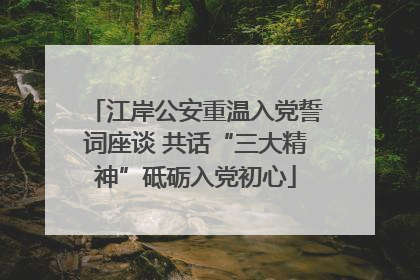 江岸公安重温入党誓词座谈 共话“三大精神”砥砺入党初心