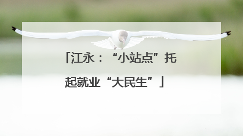 江永：“小站点”托起就业“大民生”