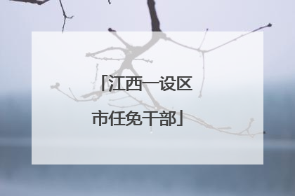 江西一设区市任免干部