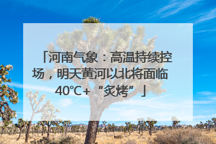 河南气象：高温持续控场，明天黄河以北将面临40℃+“炙烤”