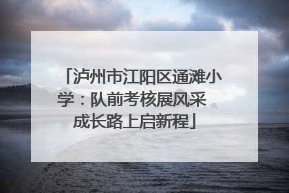 泸州市江阳区通滩小学：队前考核展风采 成长路上启新程