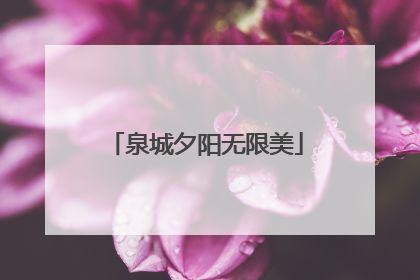泉城夕阳无限美