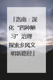 洛南：深化“四种陋习”治理 探索乡风文明新路径