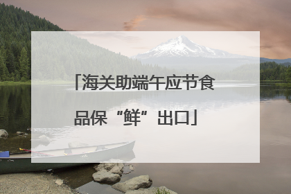 海关助端午应节食品保“鲜”出口