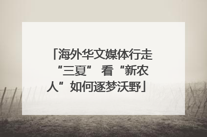 海外华文媒体行走“三夏” 看“新农人”如何逐梦沃野