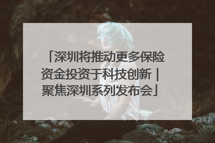 深圳将推动更多保险资金投资于科技创新｜聚焦深圳系列发布会