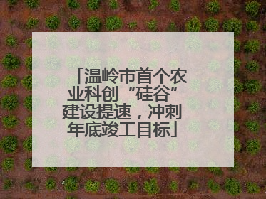 温岭市首个农业科创“硅谷”建设提速，冲刺年底竣工目标