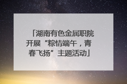 湖南有色金属职院开展“粽情端午，青春飞扬”主题活动