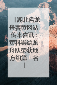 湖北省龙舟赛黄冈站传来喜讯：黄科崇德龙舟队荣获地方组第一名