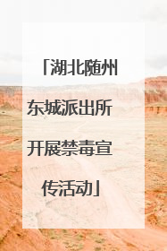 湖北随州东城派出所开展禁毒宣传活动