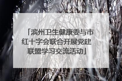 滨州卫生健康委与市红十字会联合开展党建联盟学习交流活动