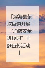 滨海县东坎街道开展“消防安全进校园”主题宣传活动