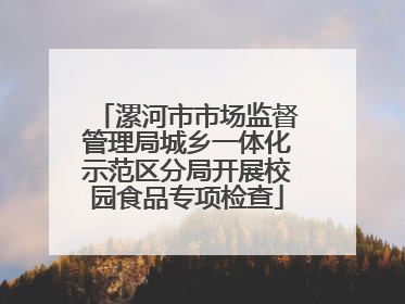 漯河市市场监督管理局城乡一体化示范区分局开展校园食品专项检查