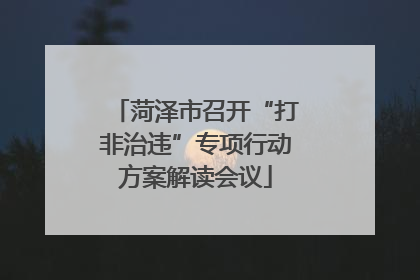 菏泽市召开“打非治违”专项行动方案解读会议