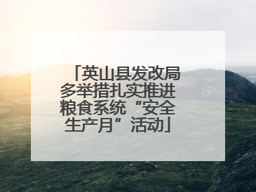 英山县发改局多举措扎实推进粮食系统“安全生产月”活动