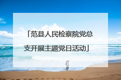 范县人民检察院党总支开展主题党日活动