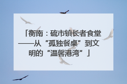 衡南：硫市镇长者食堂——从“孤独餐桌”到文明的“温馨港湾”