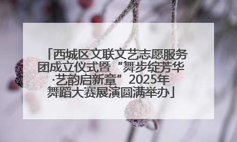 西城区文联文艺志愿服务团成立仪式暨“舞步绽芳华·艺韵启新章”2025年舞蹈大赛展演圆满举办