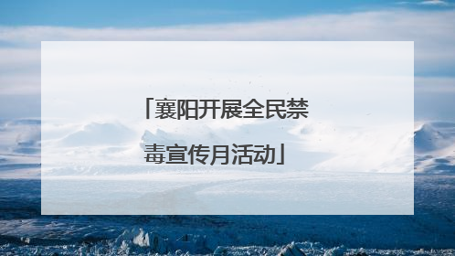 襄阳开展全民禁毒宣传月活动