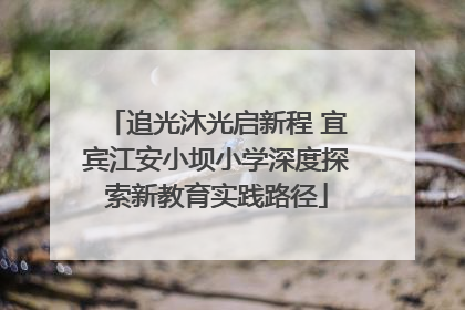 追光沐光启新程 宜宾江安小坝小学深度探索新教育实践路径