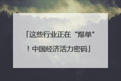 这些行业正在“爆单”！中国经济活力密码