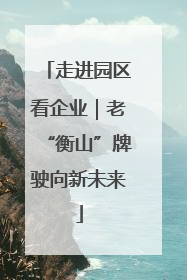 走进园区看企业｜老“衡山”牌驶向新未来