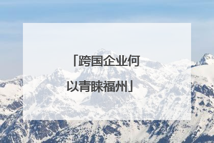 跨国企业何以青睐福州