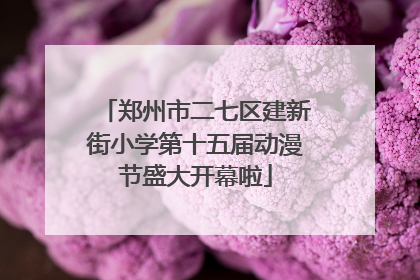 郑州市二七区建新街小学第十五届动漫节盛大开幕啦