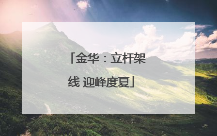 金华：立杆架线 迎峰度夏