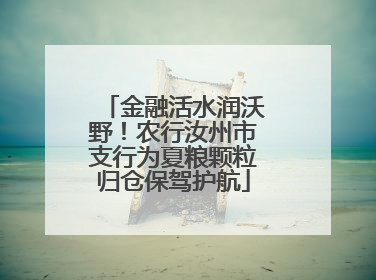金融活水润沃野！农行汝州市支行为夏粮颗粒归仓保驾护航
