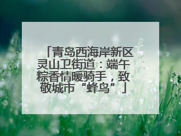 青岛西海岸新区灵山卫街道：端午粽香情暖骑手，致敬城市“蜂鸟”