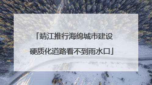 靖江推行海绵城市建设 硬质化道路看不到雨水口