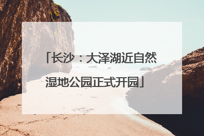 长沙：大泽湖近自然湿地公园正式开园