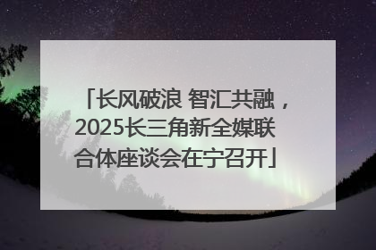 长风破浪 智汇共融，2025长三角新全媒联合体座谈会在宁召开