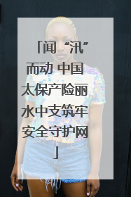闻“汛”而动 中国太保产险丽水中支筑牢安全守护网