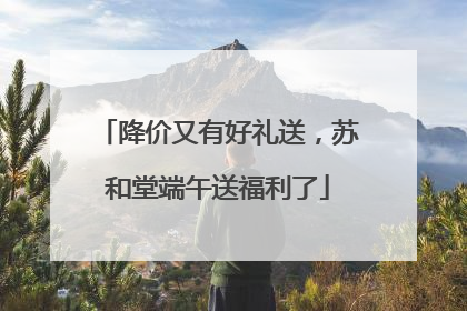 降价又有好礼送，苏和堂端午送福利了